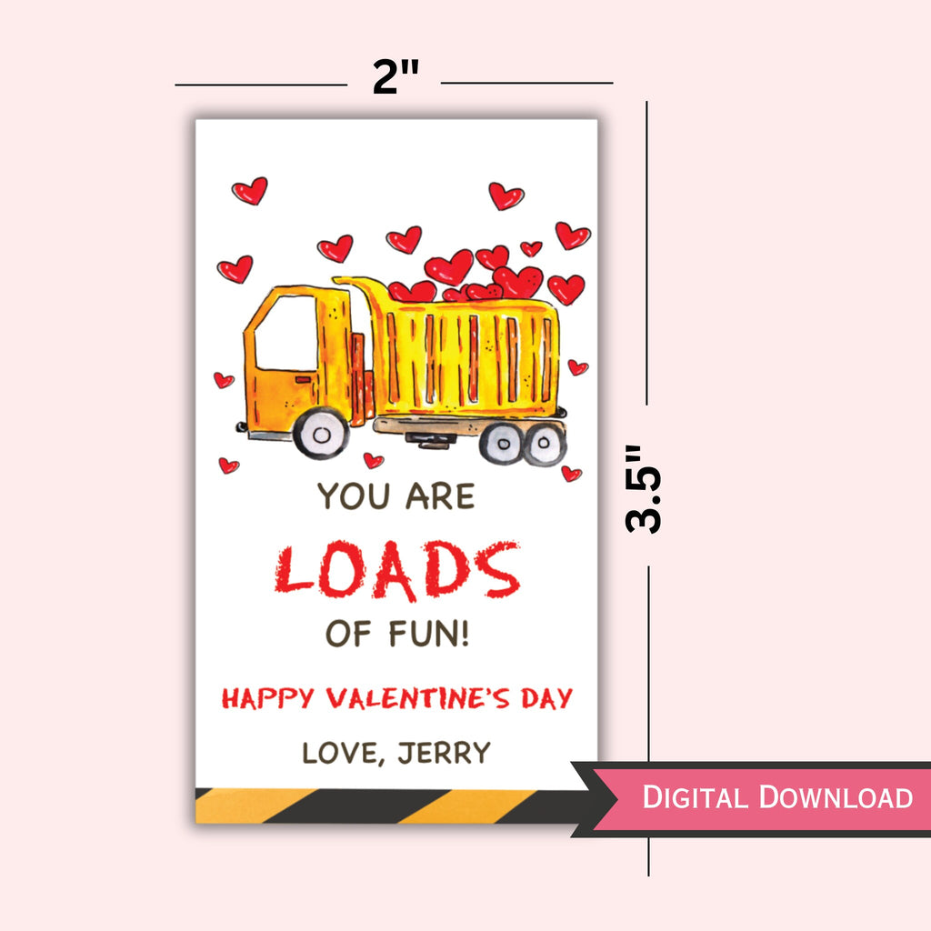 Valentine's Day Tags - 6 Construction Tags