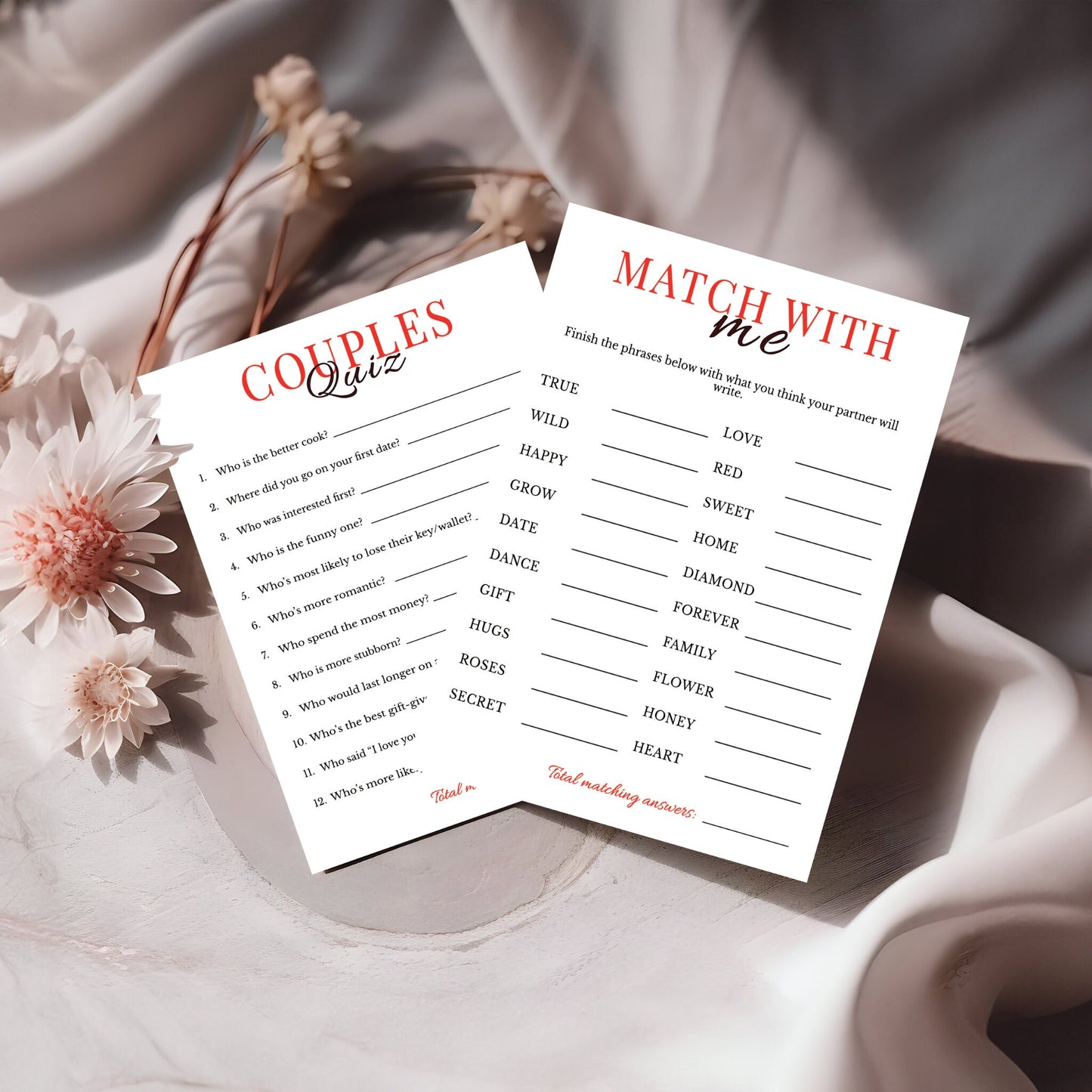 Printable Date Night Couples Games + Conversation Starters