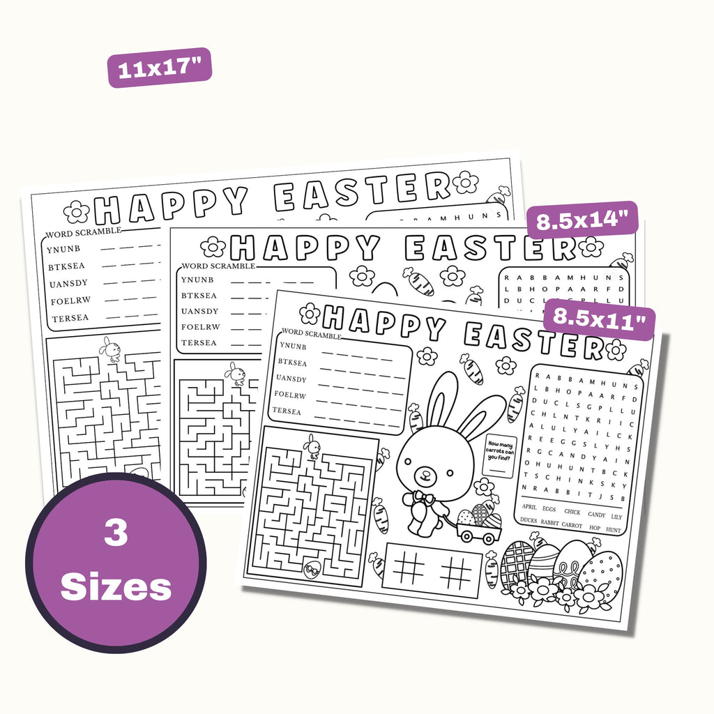 Easter Coloring and Activity Placemat